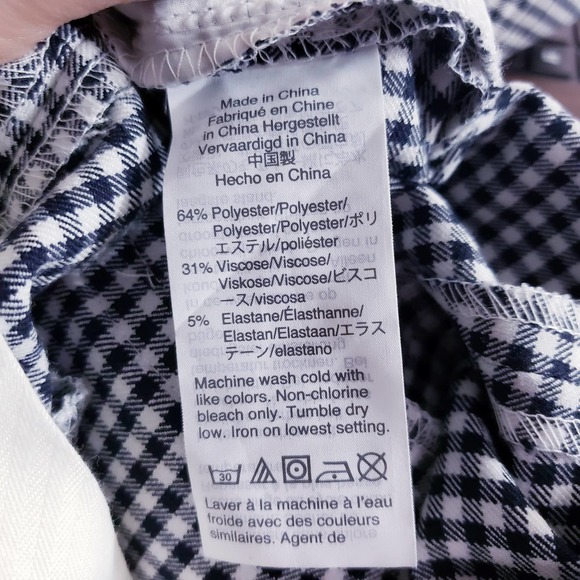 J.Crew Black and white gingham Cameron Slim Crop Stretch Trouser Pants Size 2 - Picture 8 of 10